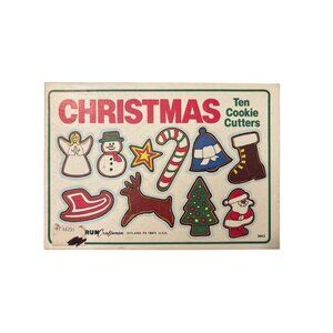 Vintage Fox Run Craftsman Ten Metal Christmas Cookie Cutters